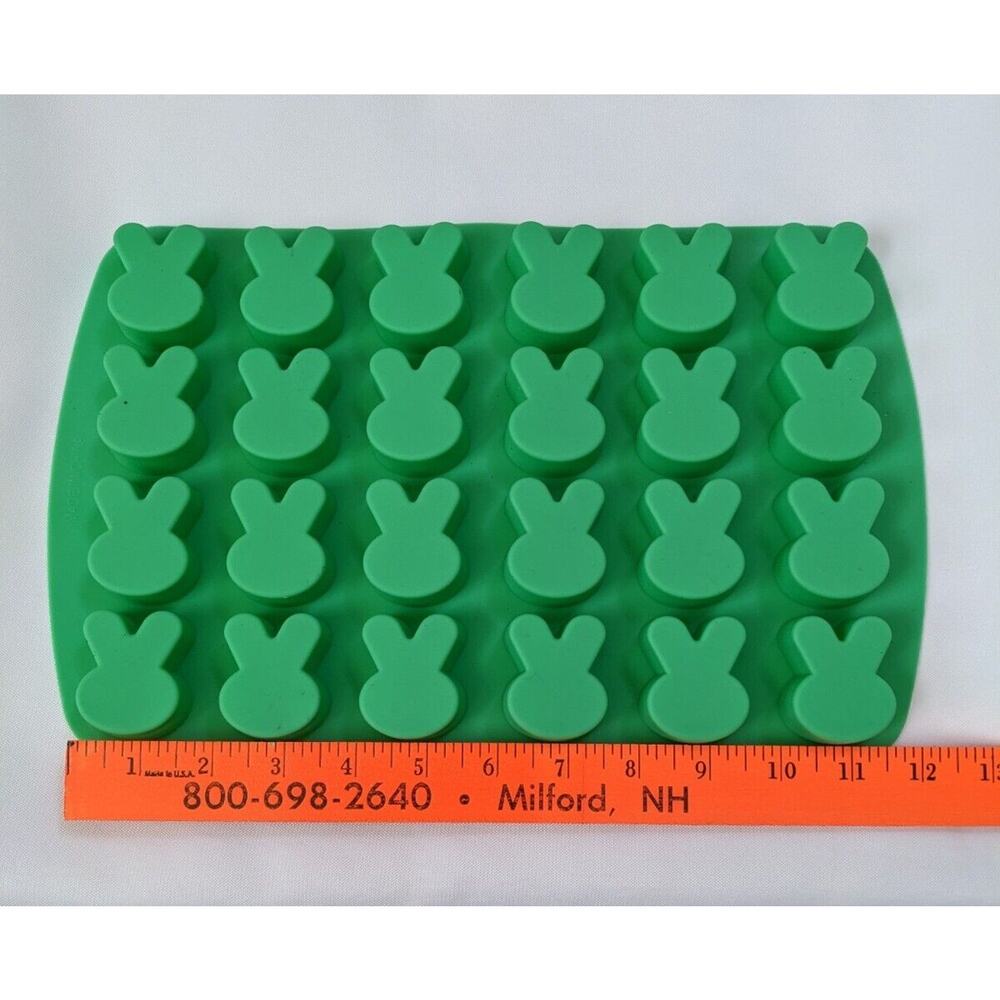 24 Cavity Easter Bunny Ear Shape Silicone Baking Mold Chocolate Resin Crafts - Picture 3 of 4